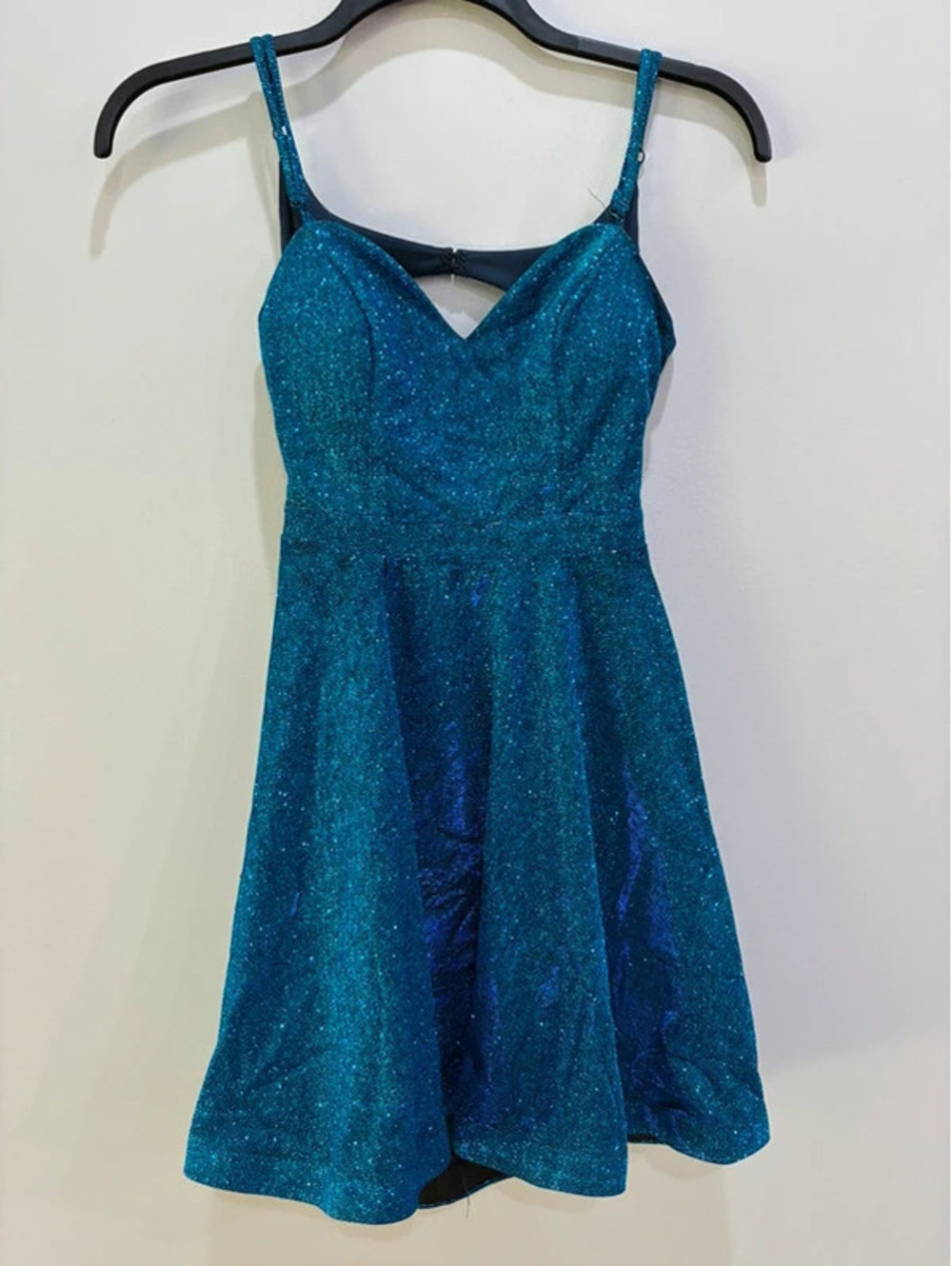 Blue sparkly prom dress